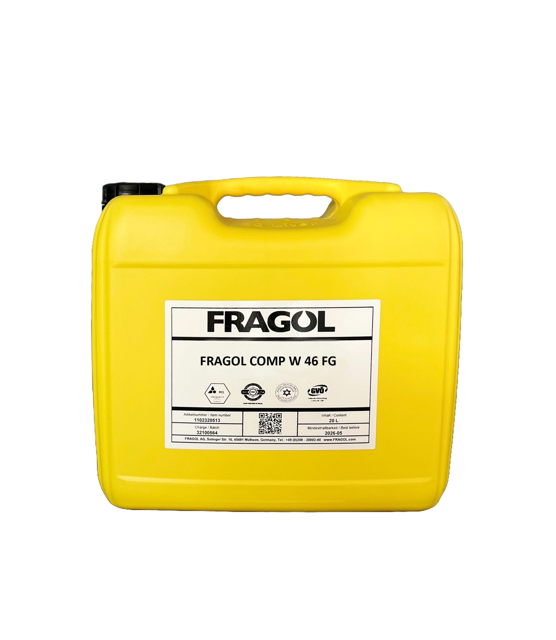 FRAGOL COMP W 46 FG H1 Gıda Onaylı Kompresör ve Vakum Pompası Yağları